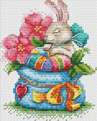 Набор для вышивания «Зайчонок в цветах»