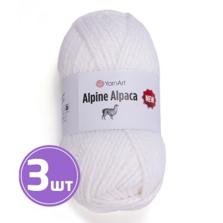 Пряжа YarnArt Alpine Alpaca New (Альпина альпака нью) (1440), ультра белый, 3 шт. по 150 г Пряжа YarnArt Alpine Alpaca New (Альпина альпака нью) (1440), ультра белый, 3 шт. по 150 г