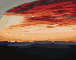 Картина по номерам «Закат в горах» Картина по номерам «Закат в горах»