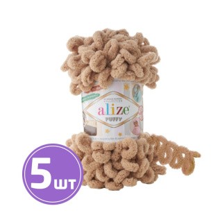 Пряжа ALIZE Puffy (262), беж, 5 шт. по 100 г Пряжа ALIZE Puffy (262), беж, 5 шт. по 100 г