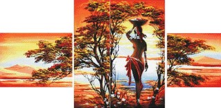 Алмазная вышивка «Африканская идиллия» Алмазная вышивка «Африканская идиллия»