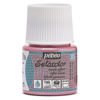 Краска для темных и светлых тканей с эффектом замши Setacolor, цвет: розовый пудровый, 45 мл, Pebeo