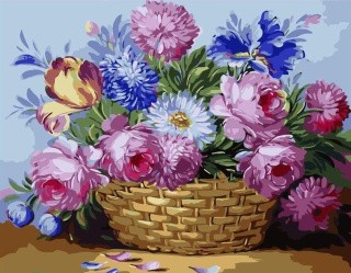 Картина по номерам «Букет в корзине» Картина по номерам «Букет в корзине»