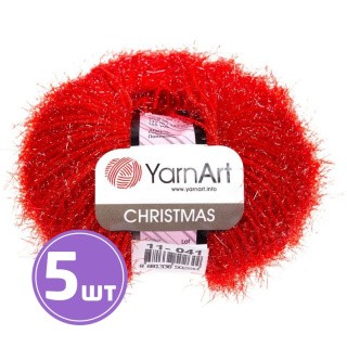 Пряжа YarnArt Christmas (11), красный, 5 шт. по 50 г