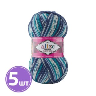 Пряжа ALIZE Superwash100 (7708), мультиколор, 5 шт. по 100 г Пряжа ALIZE Superwash100 (7708), мультиколор, 5 шт. по 100 г