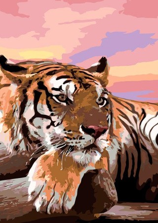 Картина по номерам «Задумчивый тигр»