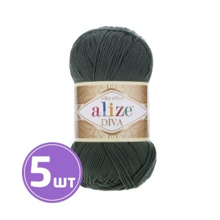 Пряжа ALIZE Diva Silk effekt (131), хаки, 5 шт. по 100 г Пряжа ALIZE Diva Silk effekt (131), хаки, 5 шт. по 100 г