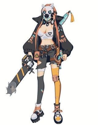 Картина по номерам «Аниме девушка с пилой» Картина по номерам «Аниме девушка с пилой»