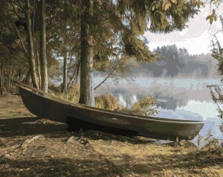 Картина по номерам «Причал в лесу» Картина по номерам «Причал в лесу»