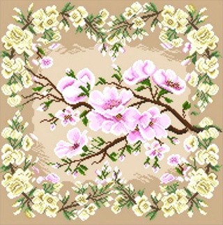 Рисунок на ткани «Цветущая сакура»