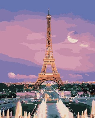 Картина по номерам «Вид на Эйфелеву башню»