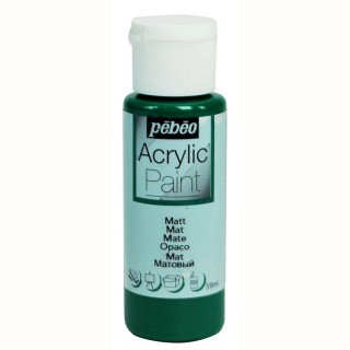 Краска акриловая Pebeo Acrylic Paint декоративная матовая (Темно-зеленый), 59 мл