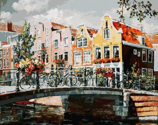 Картина по номерам «Амстердам. Мост через канал»