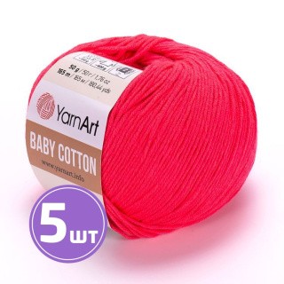 Пряжа YarnArt Baby cotton (423), светло-малиновый, 5 шт. по 50 г