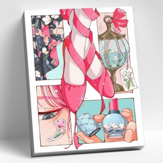 Картина по номерам «Розовый коллаж» Картина по номерам «Розовый коллаж»