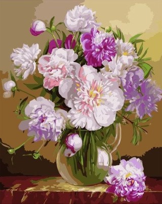 Картина по номерам «Ваза с пионами» Картина по номерам «Ваза с пионами»