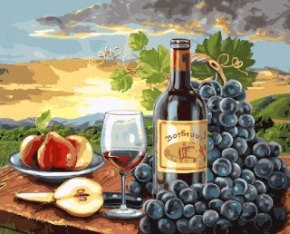 Картина по номерам «Виноградный натюрморт»