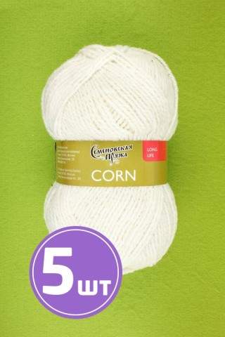 Пряжа Семеновская Corn (25), суровый 5 шт. по 100 г Пряжа Семеновская Corn (25), суровый 5 шт. по 100 г