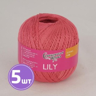 Пряжа Семеновская Lily (31), коралловый 5 шт. по 100 г Пряжа Семеновская Lily (31), коралловый 5 шт. по 100 г