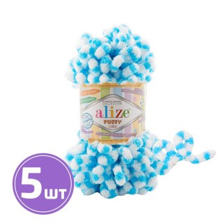 Пряжа ALIZE Puffy color (6459), мультиколор, 5 шт. по 100 г Пряжа ALIZE Puffy color (6459), мультиколор, 5 шт. по 100 г