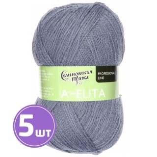 Пряжа Семеновская A-elita (56), стальной 5 шт. по 100 г Пряжа Семеновская A-elita (56), стальной 5 шт. по 100 г