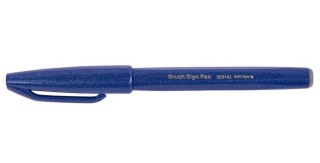 Фломастер-кисть Brush Sign Pen, 2 мм, цвет: синий, Pentel