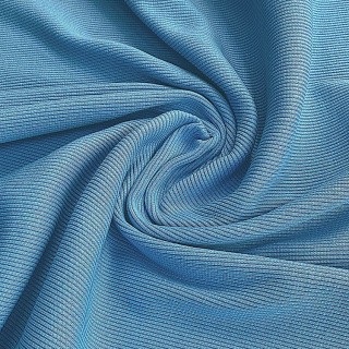 Ткань трикотаж Кашкорсе с лайкрой, 15 м, ширина 120 см, цвет: голубой, TBY