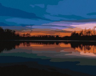 Картина по номерам «Закат над рекой» Картина по номерам «Закат над рекой»