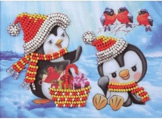 Набор вышивки бисером «Пингвины»