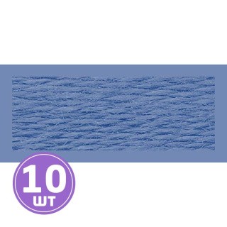 Нитки мулине (шерсть/акрил), 10 шт. по 20 м, цвет: №411 голубой, Риолис