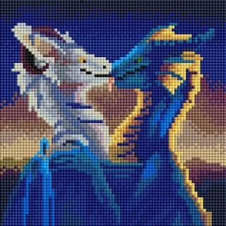 Алмазная вышивка «Любовь драконов» Алмазная вышивка «Любовь драконов»