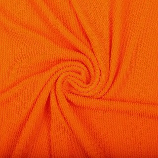 Ткань трикотажная Бифлекс жатка, 3 м, ширина 80 см, 490 г/м², цвет: 13 ярко-оранжевый, TBY