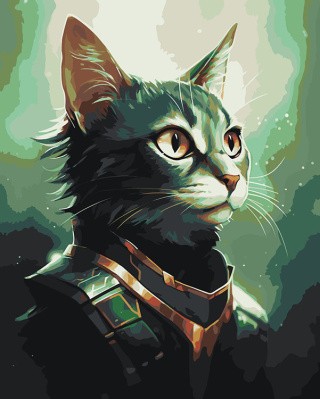 Картина по номерам «Марвел Marvel: Бог обмана Локи кот»