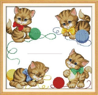 Набор для вышивания «Забава для котят»