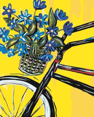Картина по номерам «Велопрогулка с незабудками»