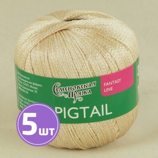 Пряжа Семеновская пряжа Pigtail (386), светло-песочный, 5 шт. по 100 г Пряжа Семеновская пряжа Pigtail (386), светло-песочный, 5 шт. по 100 г