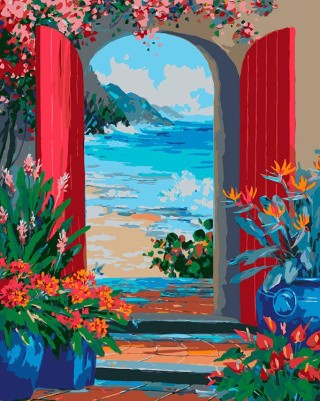 Картина по номерам «Вид на залив» Картина по номерам «Вид на залив»