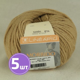 Пряжа LineaPIU MORBIDO (32006), светло-бежевый, 5 шт. по 50 г