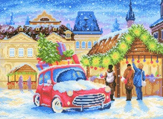 Рисунок на ткани «Рождественская ярмарка» Рисунок на ткани «Рождественская ярмарка»