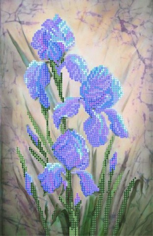 Рисунок на ткани «Синие ирисы»