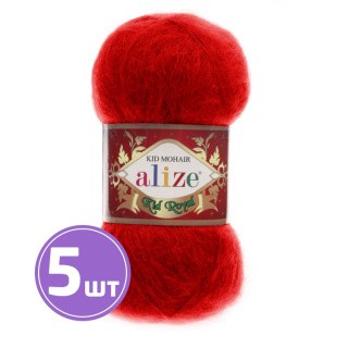 Пряжа ALIZE Kid royal 50 (56), красный, 5 шт. по 50 г Пряжа ALIZE Kid royal 50 (56), красный, 5 шт. по 50 г