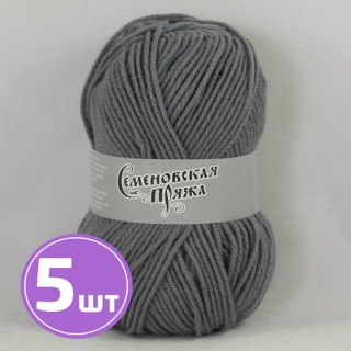 Пряжа Семеновская Pohod (56), стальная, 5 шт. по 100 г Пряжа Семеновская Pohod (56), стальная, 5 шт. по 100 г