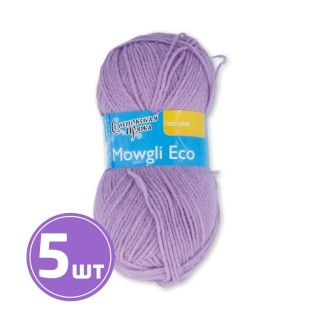 Пряжа Семеновская Mowgli Eco (123), светло-сиреневый 5 шт. по 50 г Пряжа Семеновская Mowgli Eco (123), светло-сиреневый 5 шт. по 50 г