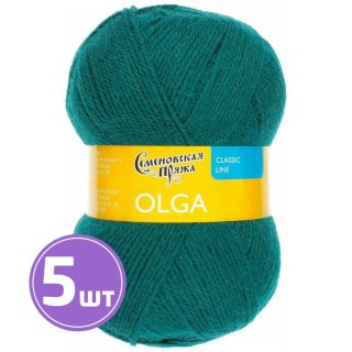 Пряжа Семеновская Olga (70039), изумруд 5 шт. по 100 г Пряжа Семеновская Olga (70039), изумруд 5 шт. по 100 г