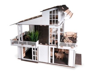Конструктор деревянный «Кукольный дом», Lemmo Конструктор деревянный «Кукольный дом», Lemmo