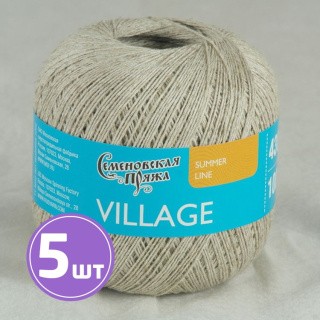 Пряжа Семеновская Village (25), суровый 5 шт. по 100 г Пряжа Семеновская Village (25), суровый 5 шт. по 100 г