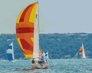 Картина по номерам «Яхта на курсе» Картина по номерам «Яхта на курсе»