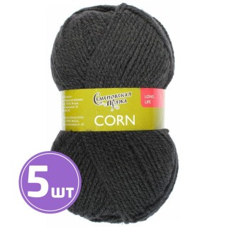 Пряжа Семеновская Corn (1), черный 5 шт. по 100 г Пряжа Семеновская Corn (1), черный 5 шт. по 100 г