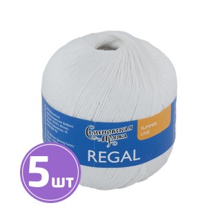 Пряжа Семеновская Regal (Регал) (110602), белый 5 шт. по 100 г Пряжа Семеновская Regal (Регал) (110602), белый 5 шт. по 100 г