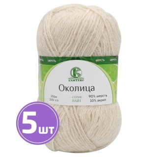 Пряжа Камтекс Околица (205), белый, 5 шт. по 100 г Пряжа Камтекс Околица (205), белый, 5 шт. по 100 г